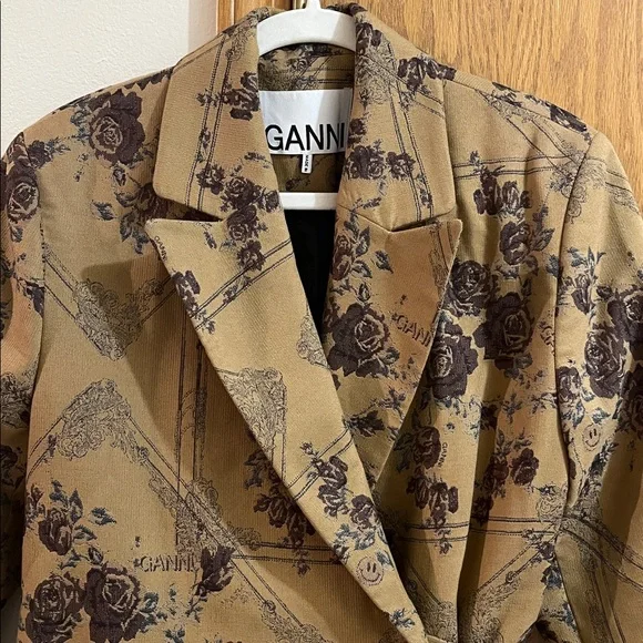 GANNI Jacquard Brocade Blazer - Picture 2 of 9